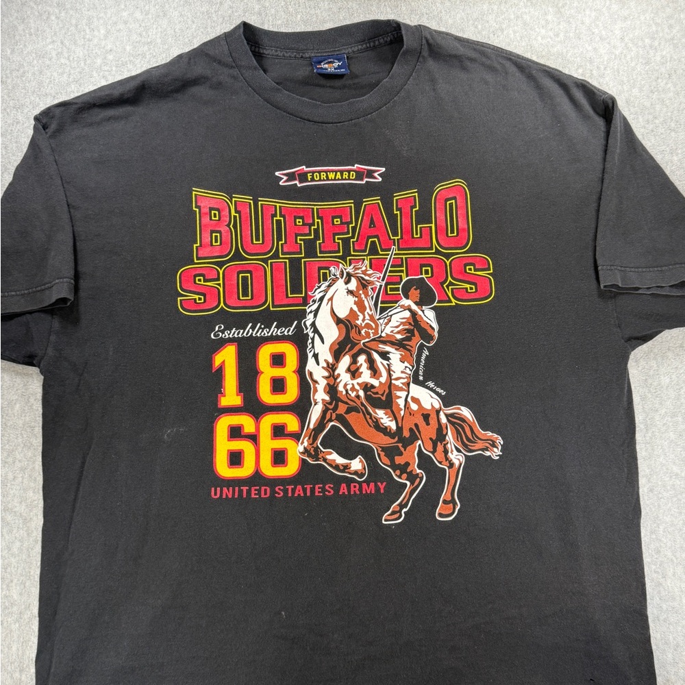 Buffalo Soldiers Forgotten Heroes Black Heroes Shirt Size 3XL -‎ USA